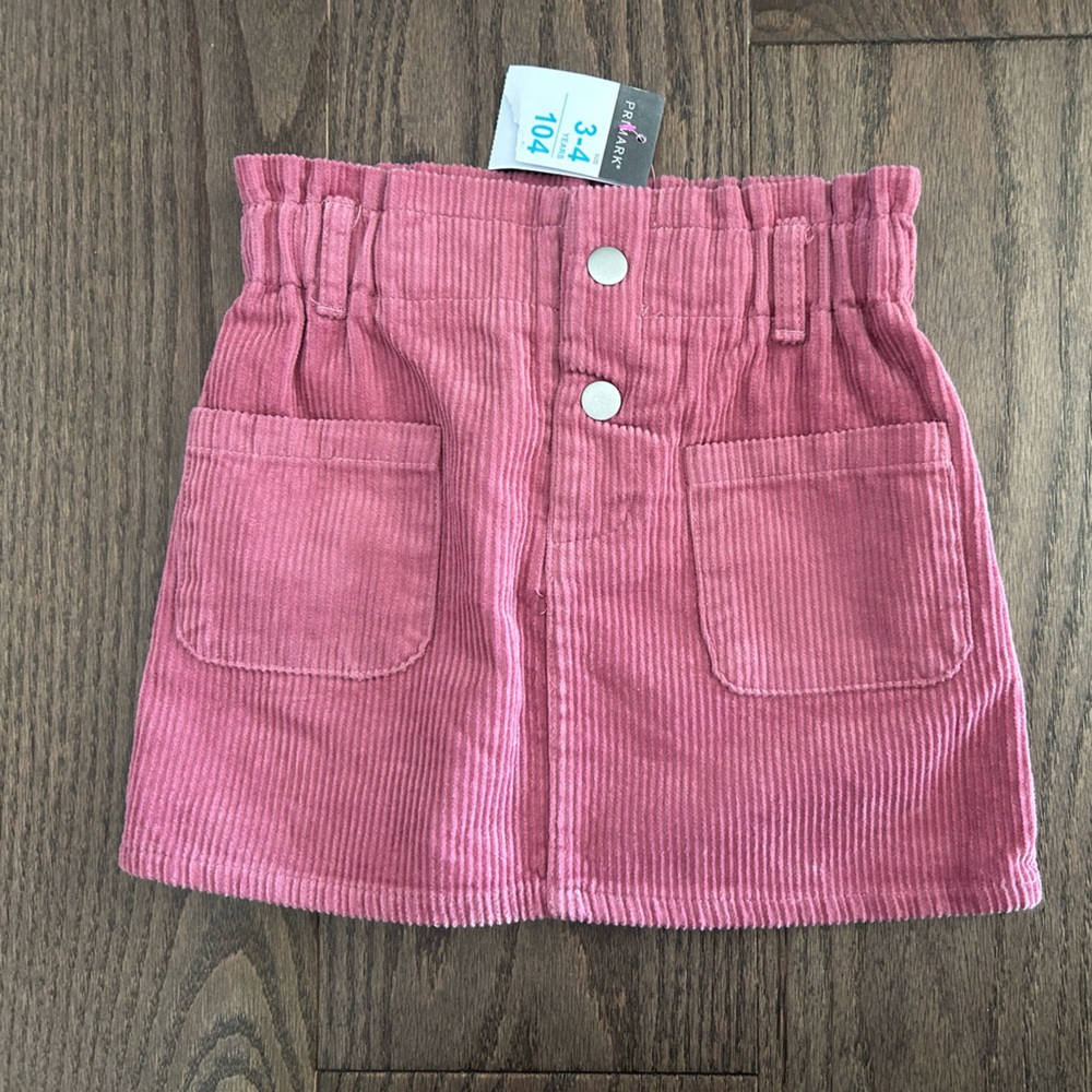 NWT Primark Size 3-4 Toddler Girl's Corduroy Skirt